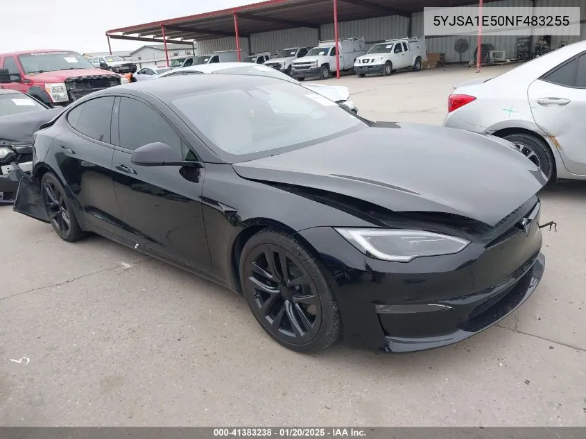 2022 Tesla Model S Dual Motor All-Wheel Drive VIN: 5YJSA1E50NF483255 Lot: 41383238