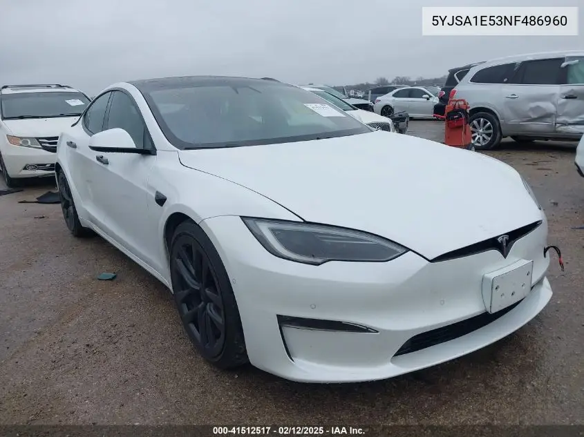 2022 Tesla Model S Dual Motor All-Wheel Drive VIN: 5YJSA1E53NF486960 Lot: 41512517