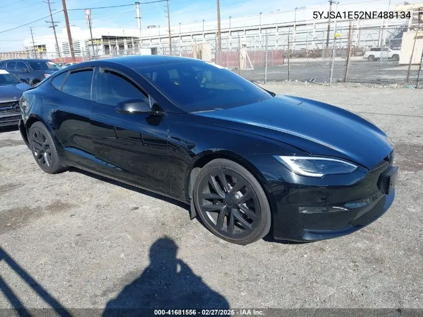 2022 Tesla Model S Dual Motor All-Wheel Drive VIN: 5YJSA1E52NF488134 Lot: 41681556