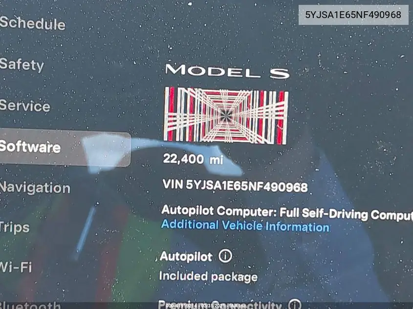 2022 Tesla Model S Plaid Tri Motor All-Wheel Drive VIN: 5YJSA1E65NF490968 Lot: 41919214