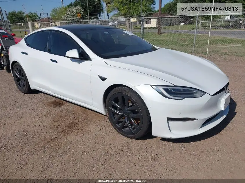 2022 Tesla Model S Dual Motor All-Wheel Drive VIN: 5YJSA1E59NF470813 Lot: 41935297