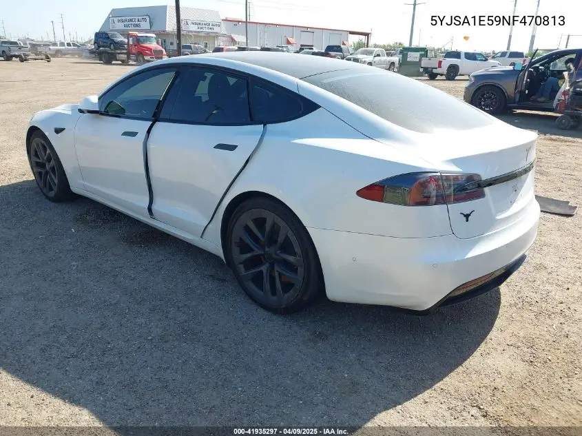 2022 Tesla Model S Dual Motor All-Wheel Drive VIN: 5YJSA1E59NF470813 Lot: 41935297