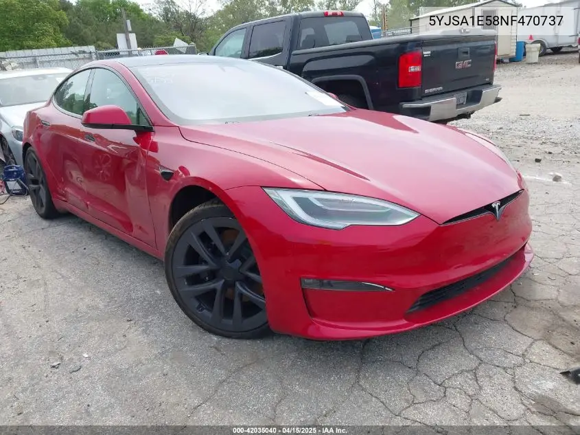 2022 Tesla Model S Dual Motor All-Wheel Drive VIN: 5YJSA1E58NF470737 Lot: 42035040