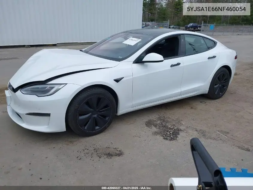 2022 Tesla Model S Plaid Tri Motor All-Wheel Drive VIN: 5YJSA1E66NF460054 Lot: 42065327