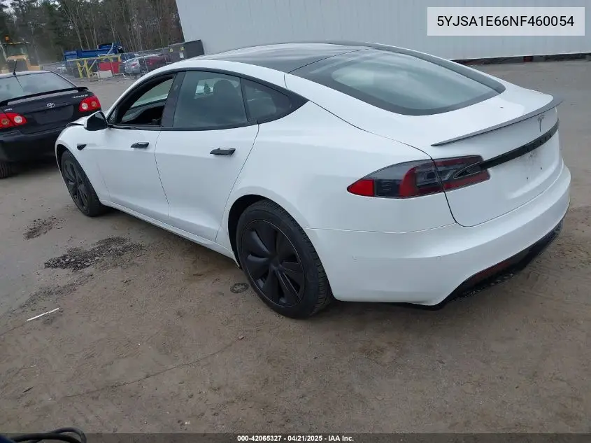 2022 Tesla Model S Plaid Tri Motor All-Wheel Drive VIN: 5YJSA1E66NF460054 Lot: 42065327