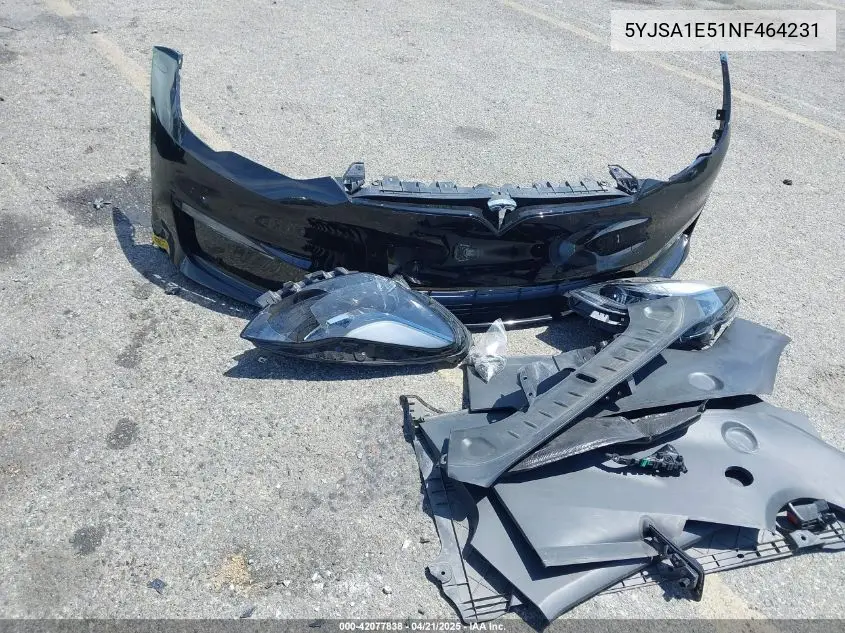 2022 Tesla Model S Dual Motor All-Wheel Drive VIN: 5YJSA1E51NF464231 Lot: 42077838