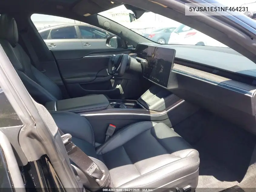 2022 Tesla Model S Dual Motor All-Wheel Drive VIN: 5YJSA1E51NF464231 Lot: 42077838