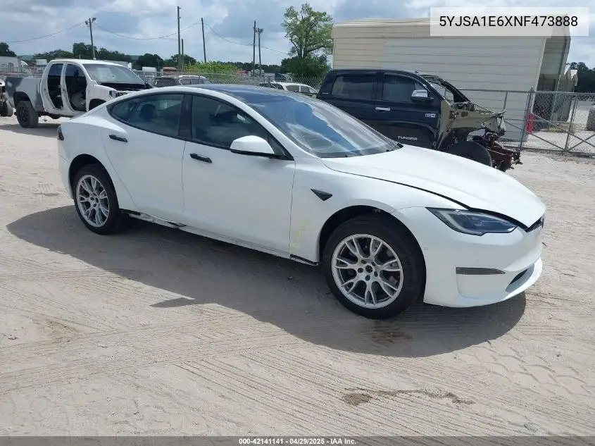 2022 Tesla Model S Plaid Tri Motor All-Wheel Drive VIN: 5YJSA1E6XNF473888 Lot: 42141141