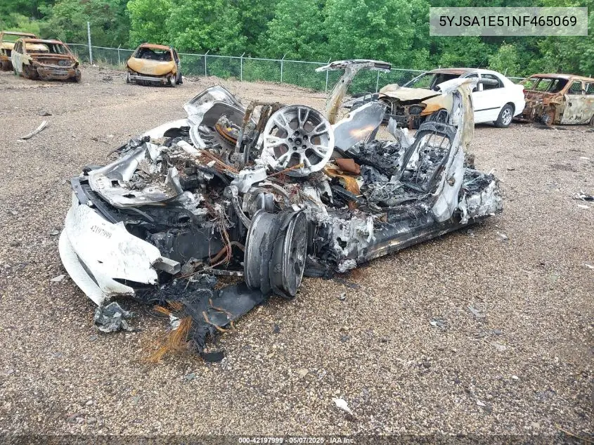2022 Tesla Model S Dual Motor All-Wheel Drive VIN: 5YJSA1E51NF465069 Lot: 42197999