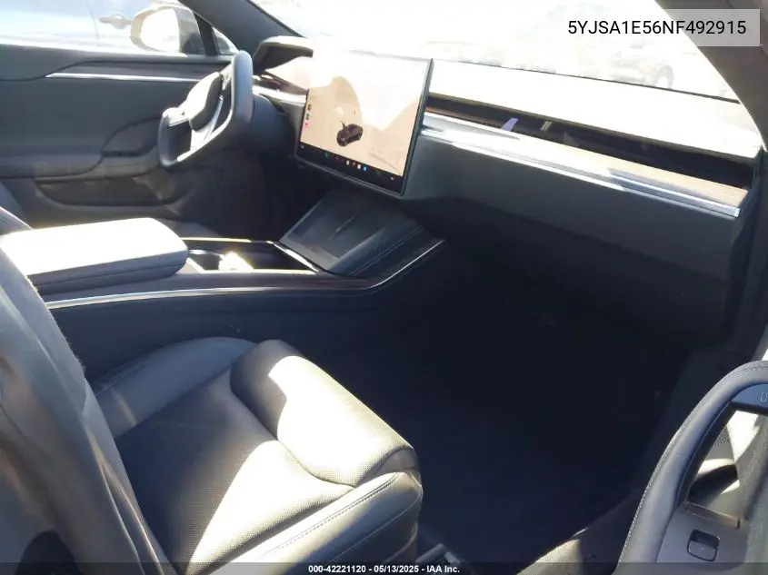 2022 Tesla Model S Dual Motor All-Wheel Drive VIN: 5YJSA1E56NF492915 Lot: 42221120