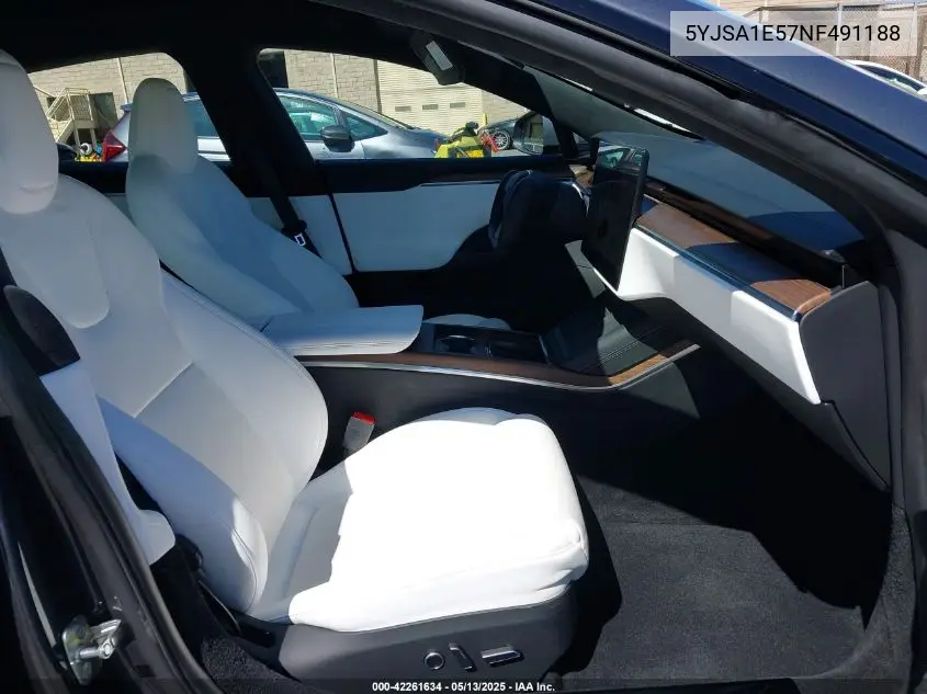2022 Tesla Model S Dual Motor All-Wheel Drive VIN: 5YJSA1E57NF491188 Lot: 42261634