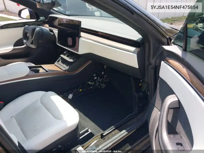 2022 Tesla Model S Dual Motor All-Wheel Drive VIN: 5YJSA1E54NF475854 Lot: 42300668