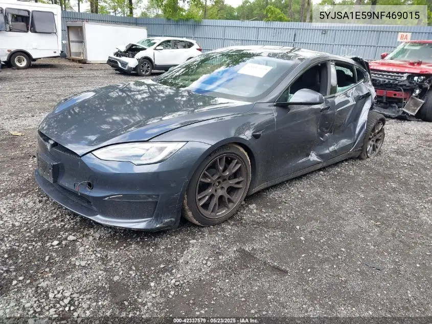 2022 Tesla Model S Dual Motor All-Wheel Drive VIN: 5YJSA1E59NF469015 Lot: 42337579
