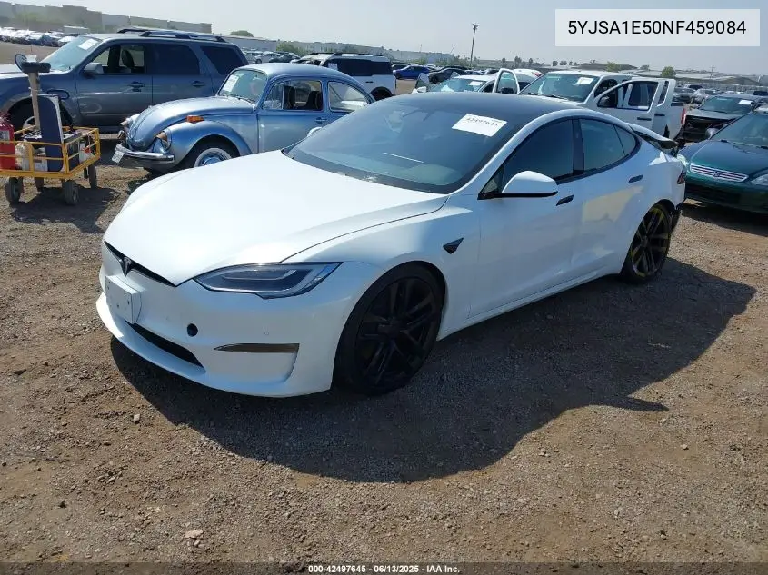 2022 Tesla Model S Dual Motor All-Wheel Drive VIN: 5YJSA1E50NF459084 Lot: 42497645