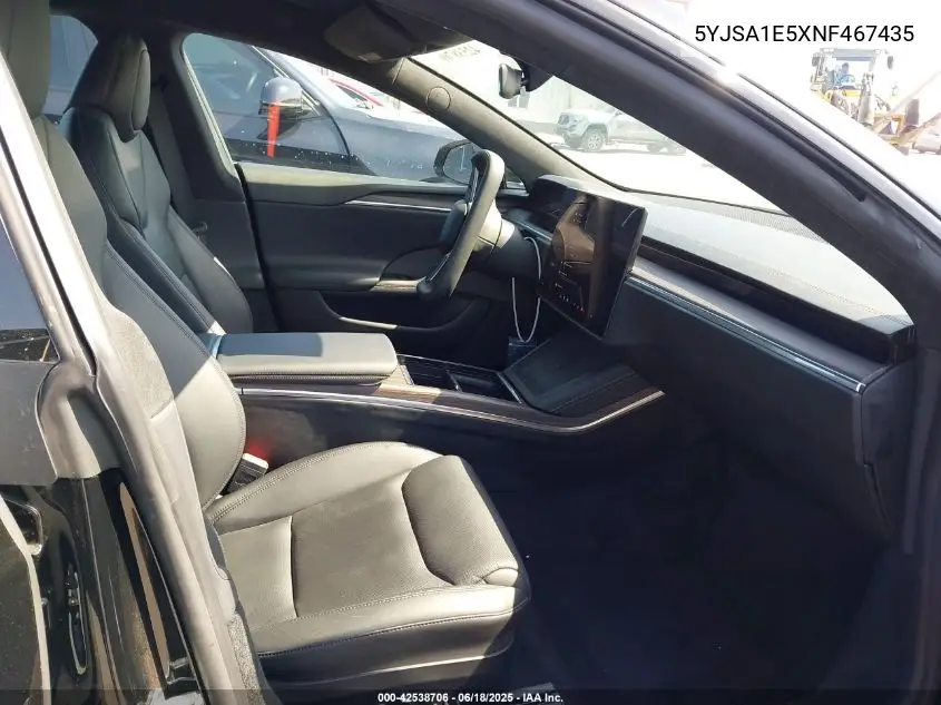 2022 Tesla Model S VIN: 5YJSA1E5XNF467435 Lot: 42538706