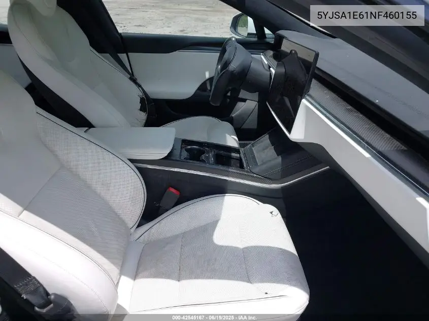 2022 Tesla Model S Plaid Tri Motor All-Wheel Drive VIN: 5YJSA1E61NF460155 Lot: 42545167