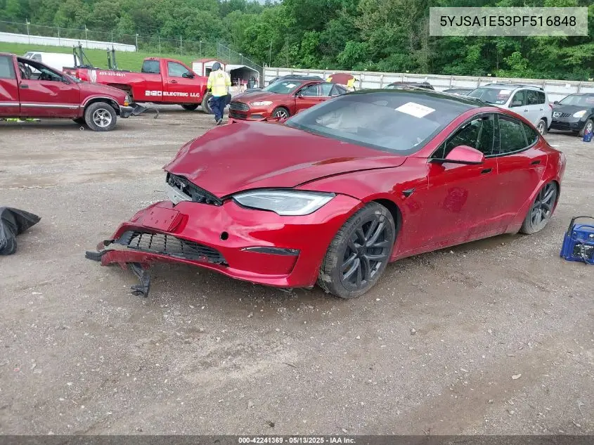 2023 Tesla Model S Dual Motor All-Wheel Drive/Standard Range VIN: 5YJSA1E53PF516848 Lot: 42241369