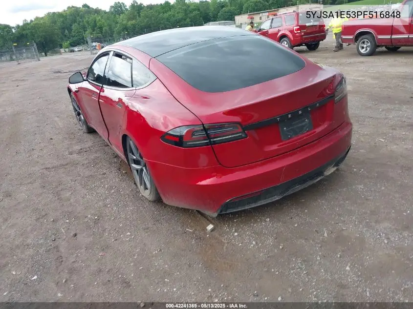 2023 Tesla Model S Dual Motor All-Wheel Drive/Standard Range VIN: 5YJSA1E53PF516848 Lot: 42241369