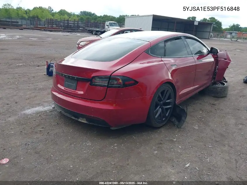 2023 Tesla Model S Dual Motor All-Wheel Drive/Standard Range VIN: 5YJSA1E53PF516848 Lot: 42241369