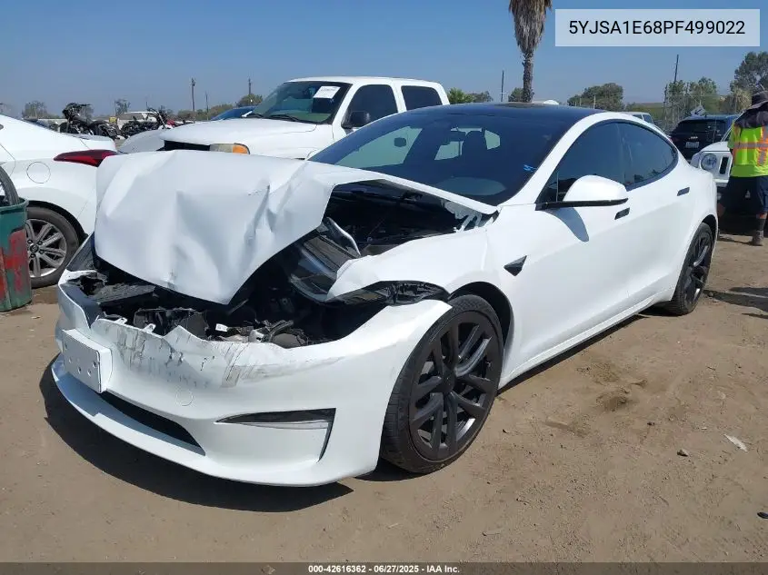2023 Tesla Model S VIN: 5YJSA1E68PF499022 Lot: 42616362