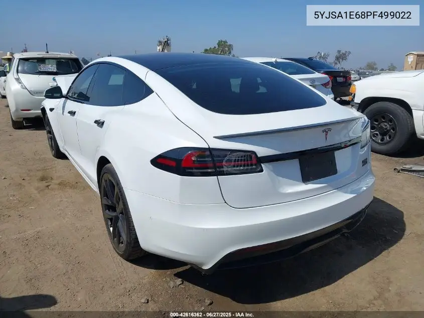 2023 Tesla Model S VIN: 5YJSA1E68PF499022 Lot: 42616362
