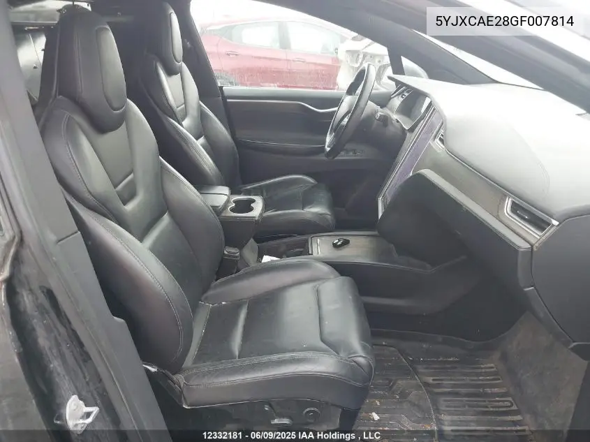 2016 Tesla Model X VIN: 5YJXCAE28GF007814 Lot: 12332181