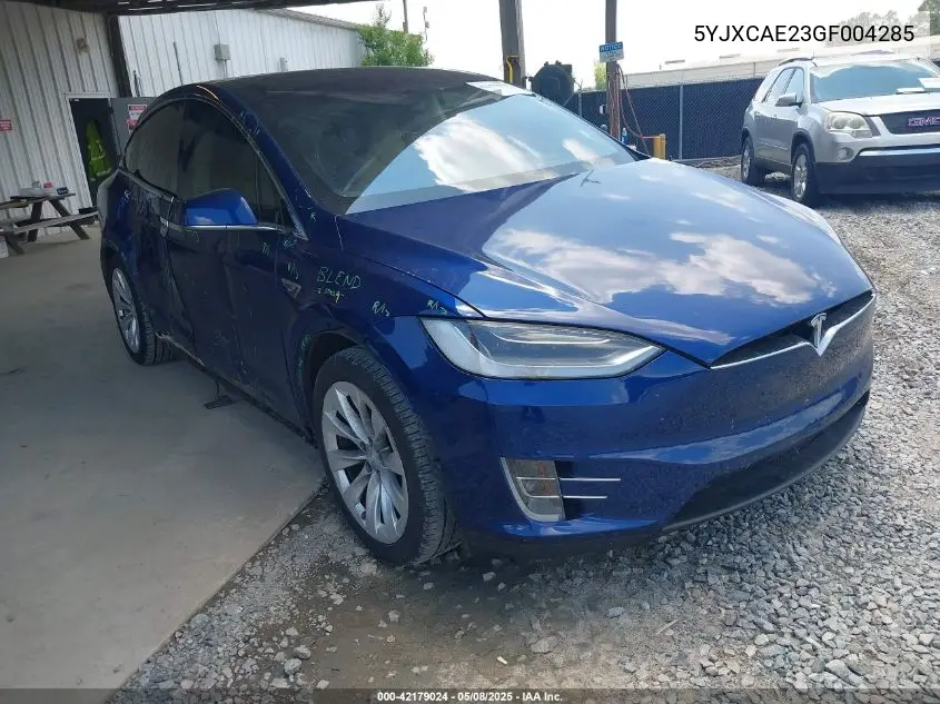 2016 Tesla Model X 60D/70D/75D/90D VIN: 5YJXCAE23GF004285 Lot: 42179024