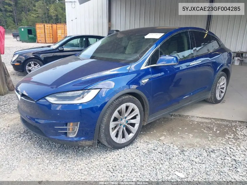 2016 Tesla Model X 60D/70D/75D/90D VIN: 5YJXCAE23GF004285 Lot: 42179024
