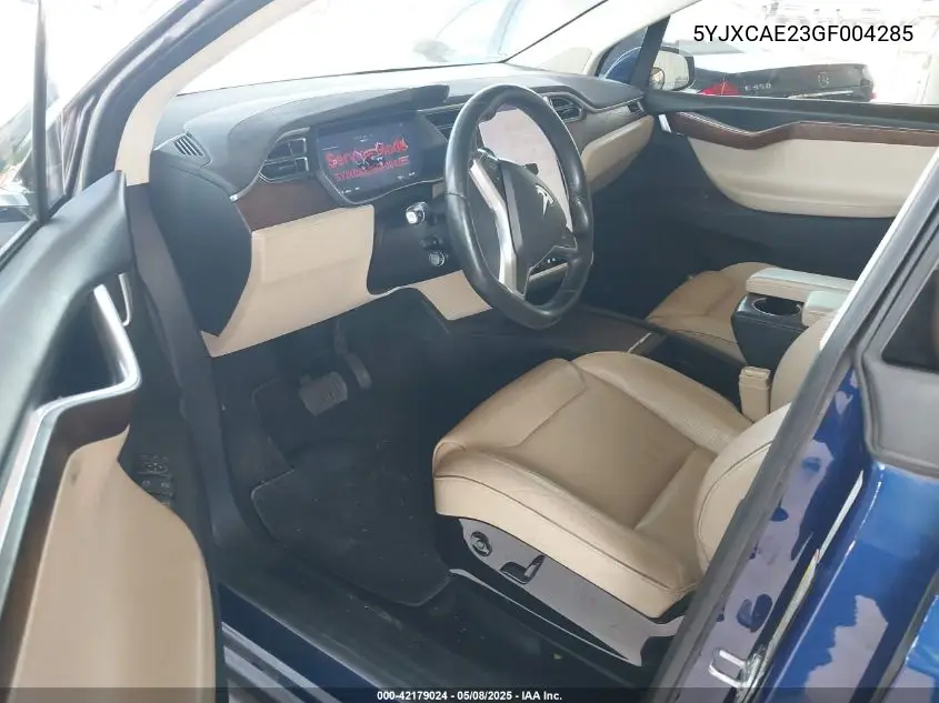 2016 Tesla Model X 60D/70D/75D/90D VIN: 5YJXCAE23GF004285 Lot: 42179024