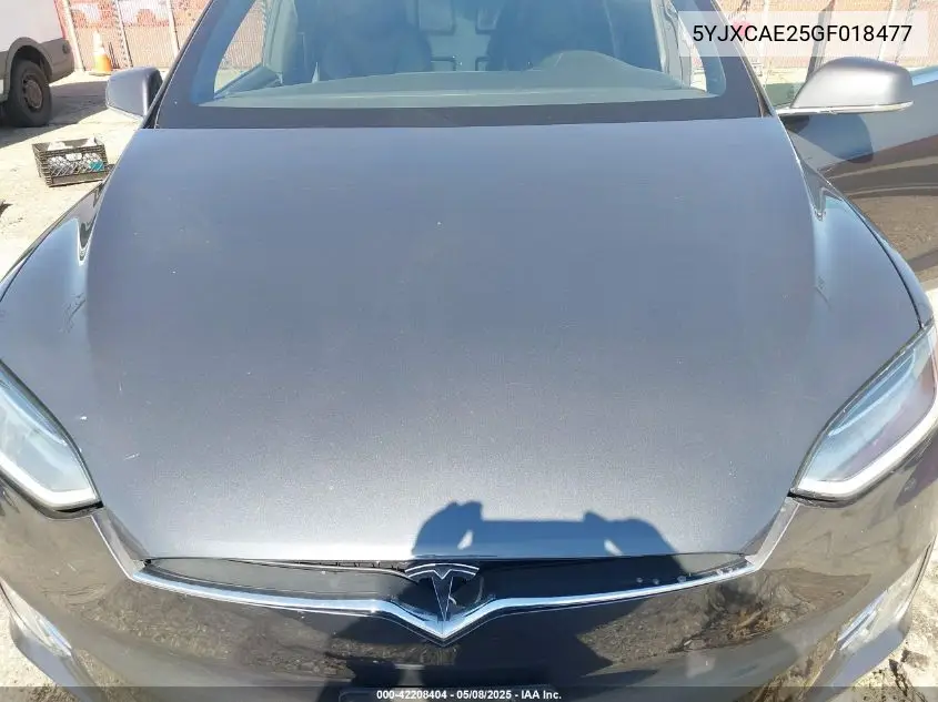 2016 Tesla Model X 60D/70D/75D/90D VIN: 5YJXCAE25GF018477 Lot: 42208404
