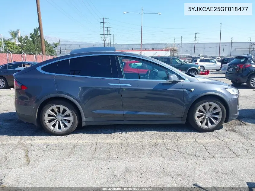2016 Tesla Model X 60D/70D/75D/90D VIN: 5YJXCAE25GF018477 Lot: 42208404