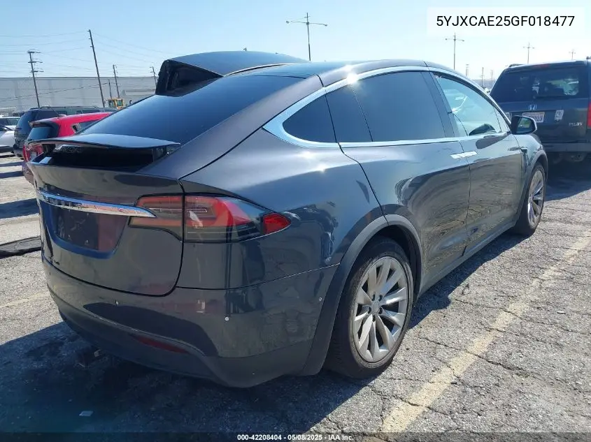 2016 Tesla Model X 60D/70D/75D/90D VIN: 5YJXCAE25GF018477 Lot: 42208404