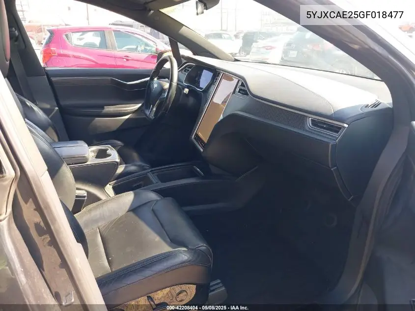 2016 Tesla Model X 60D/70D/75D/90D VIN: 5YJXCAE25GF018477 Lot: 42208404