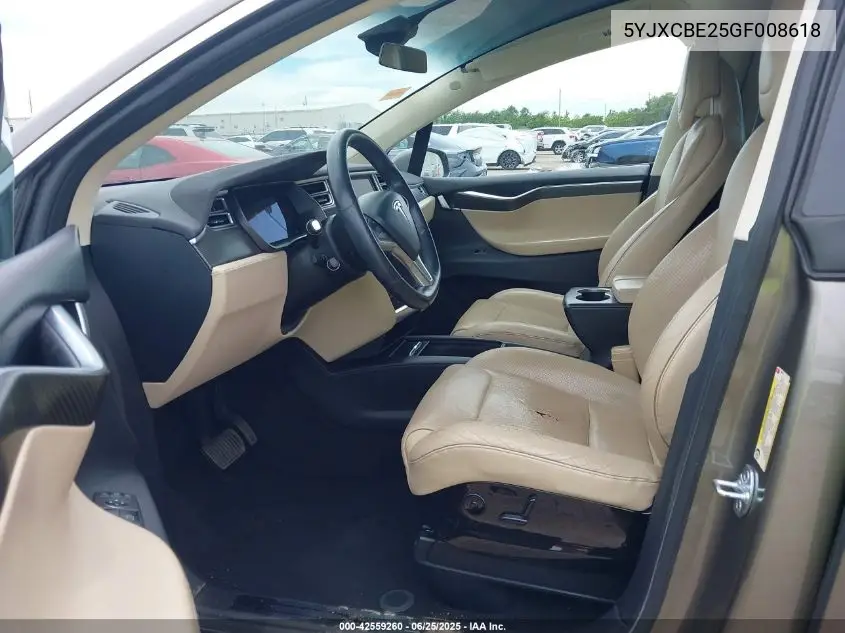2016 Tesla Model X 60D/70D/75D/90D/P100D VIN: 5YJXCBE25GF008618 Lot: 42559260