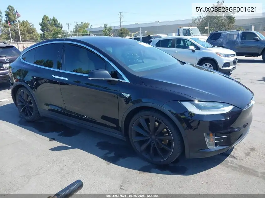 2016 Tesla Model X 60D/70D/75D/90D/P100D VIN: 5YJXCBE23GF001621 Lot: 42587521