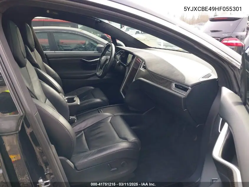 2017 Tesla Model X P100D VIN: 5YJXCBE49HF055301 Lot: 41751215