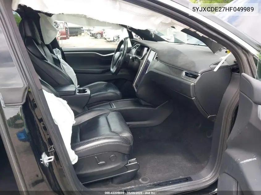 2017 Tesla Model X 100D/75D/90D VIN: 5YJXCDE27HF049989 Lot: 42209009