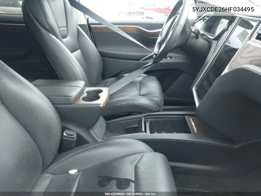 2017 Tesla Model X 100D/75D/90D VIN: 5YJXCDE26HF034495 Lot: 42249924