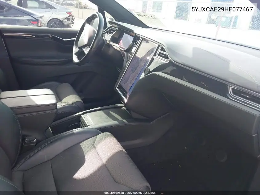 2017 Tesla Model X 100D/75D/90D VIN: 5YJXCAE29HF077467 Lot: 42592558