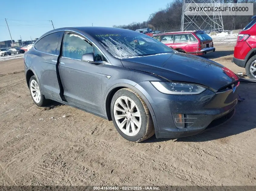 2018 Tesla Model X 100D/75D/P100D VIN: 5YJXCDE25JF105000 Lot: 41635450