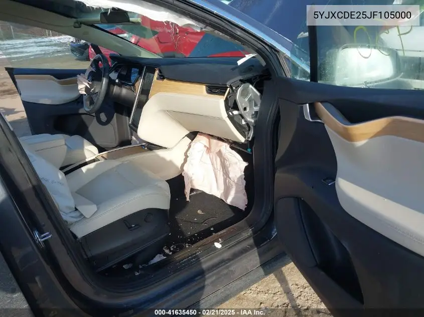 2018 Tesla Model X 100D/75D/P100D VIN: 5YJXCDE25JF105000 Lot: 41635450
