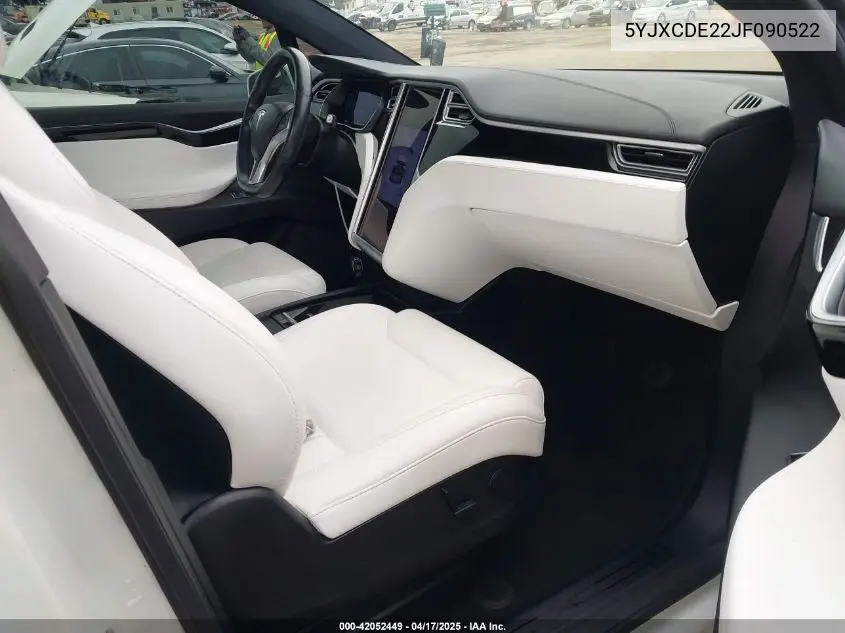 2018 Tesla Model X 100D/75D/P100D VIN: 5YJXCDE22JF090522 Lot: 42052449