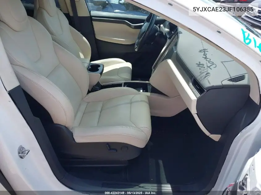 2018 Tesla Model X 100D/75D/P100D VIN: 5YJXCAE23JF106385 Lot: 42243149