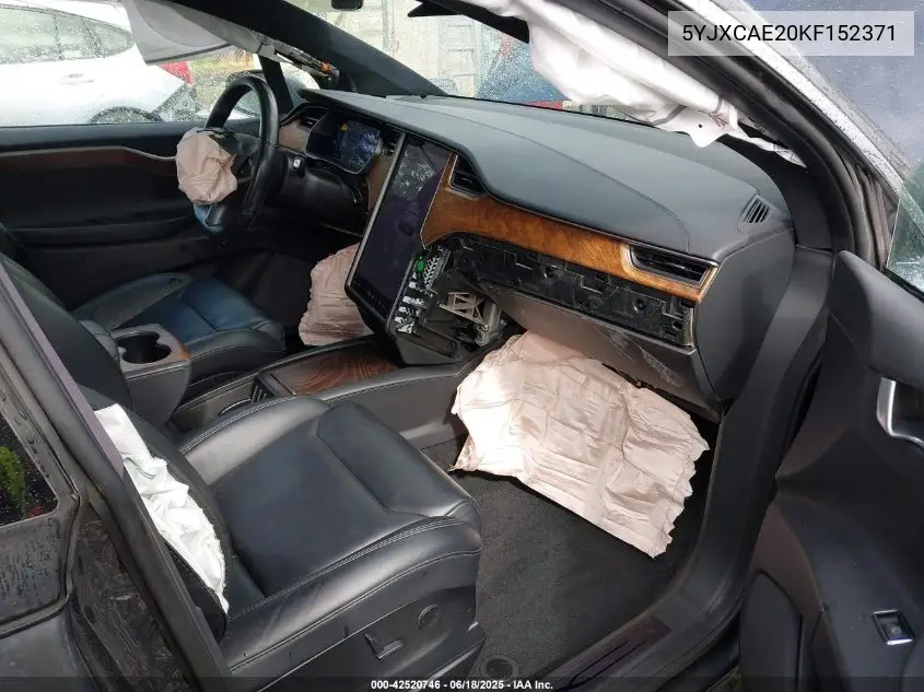 2019 Tesla Model X 100D/75D/Long Range VIN: 5YJXCAE20KF152371 Lot: 42520746