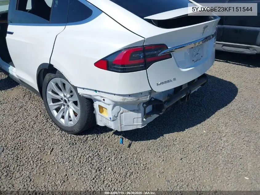 2019 Tesla Model X 100D/75D/Long Range VIN: 5YJXCBE23KF151544 Lot: 42597710