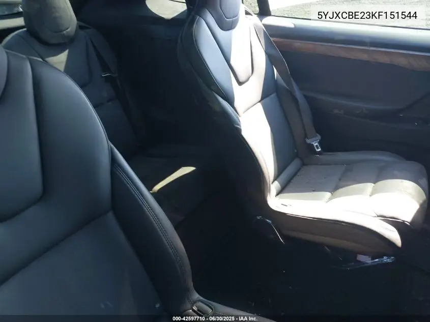 2019 Tesla Model X 100D/75D/Long Range VIN: 5YJXCBE23KF151544 Lot: 42597710