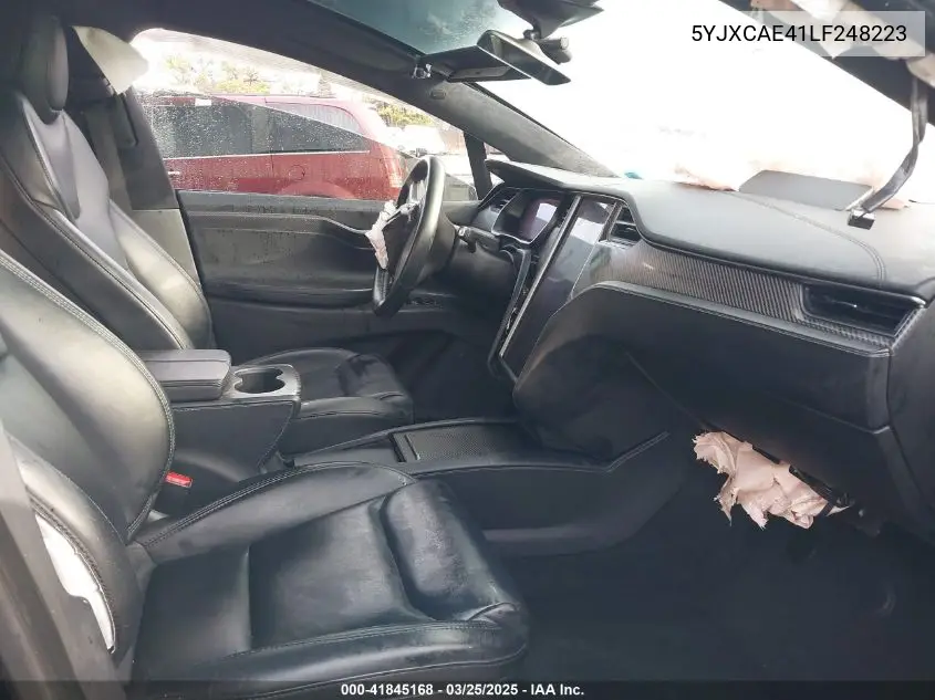 2020 Tesla Model X Performance Dual Motor All-Wheel Drive VIN: 5YJXCAE41LF248223 Lot: 41845168