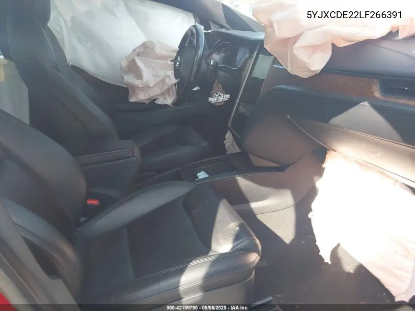 2020 Tesla Model X Long Range Dual Motor All-Wheel Drive/Long Range Plus Dual Motor All-Wheel Drive VIN: 5YJXCDE22LF266391 Lot: 42189790