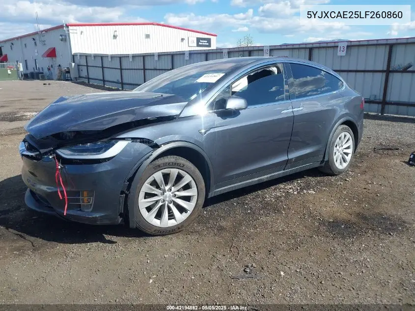 2020 Tesla Model X Long Range Dual Motor All-Wheel Drive/Long Range Plus Dual Motor All-Wheel Drive VIN: 5YJXCAE25LF260860 Lot: 42194862