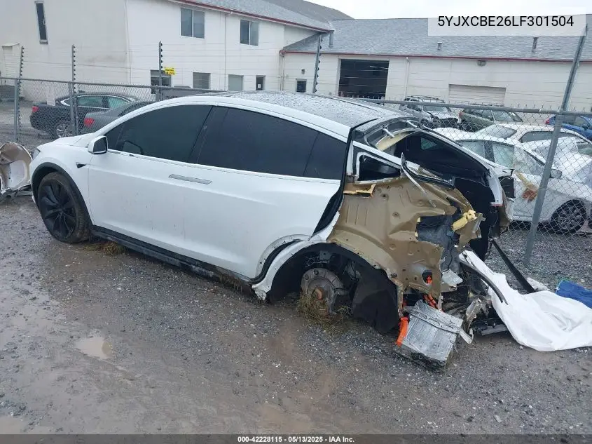 2020 Tesla Model X Long Range Dual Motor All-Wheel Drive/Long Range Plus Dual Motor All-Wheel Drive VIN: 5YJXCBE26LF301504 Lot: 42228115